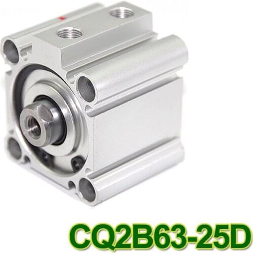 CQ2B63-25D SMC Type CQ2B series 63mm bore 25mm stroke Double Action single rod thin Pneumatic Compact Cylinder CQ2B63-25