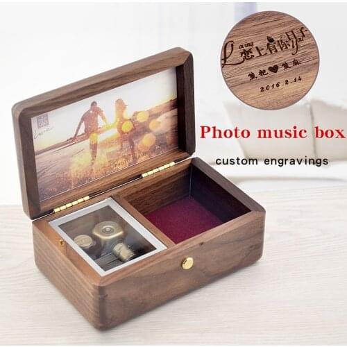 Wood photos, jewelry boxes, music boxes, ideas, girls, girlfriends, wives birthday Gift For Christmas/Valentines day gift boxs