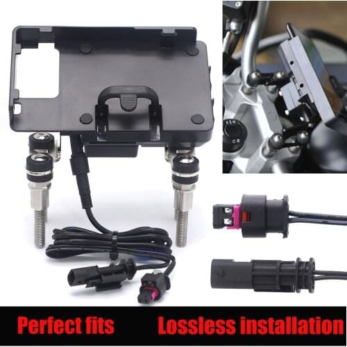 Handlebar mobile phone Navigation bracket USB phone charging for BMW F750GS F750GS F800GS F700GS R1200R 12mm