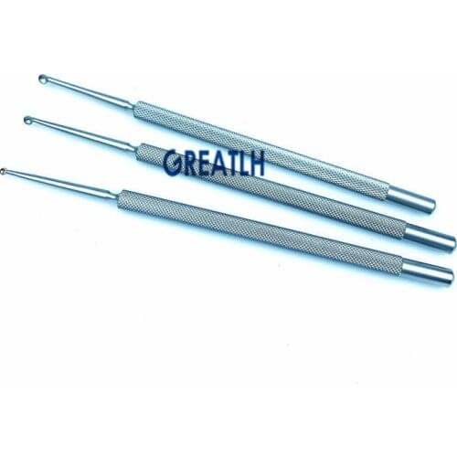 Chalazion Curette Single head veterinary ophthalmic Double-ended Micro eye instrument Titanium Eyelid Tools