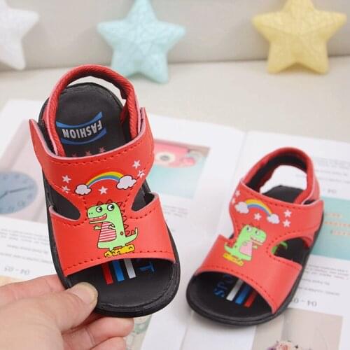 2020 Summer Boys and Girls Leather Sandals for Children Beach Shoes Kids Sports Soft Non-slip Casual Toddler Sandals 1-2-3yea