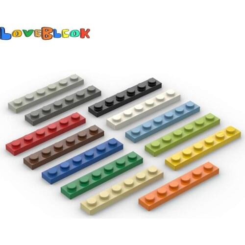 LoveBlock Plate 1x6 Building Blocks Assembles MOC Parts DIY Toys Gift Creative Educational 3666 For Kids 10pcs/Lot