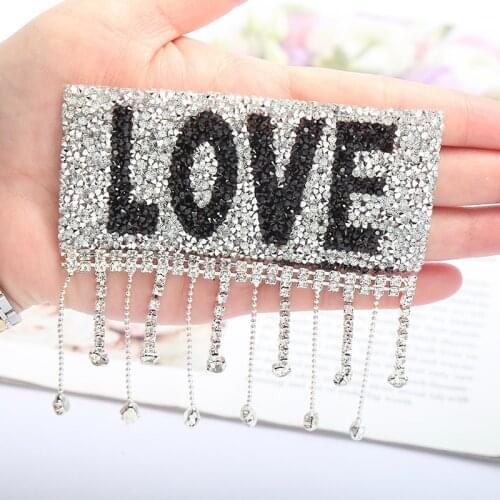 LOVE Letters Hot Melt Adhesive Resin Claw Chain Hot Drilling Clothes Luggage Hat Ironing Decorative Clothing Accessories Iron on