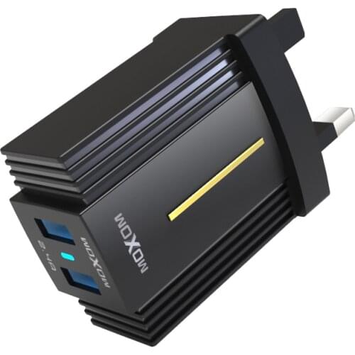 MOXOM USB Charger For iPhone Samsung Xiaomi mi Fast Charging EU UK Plug Smart Wall Charger Mobile Phone Charger With Free Cable