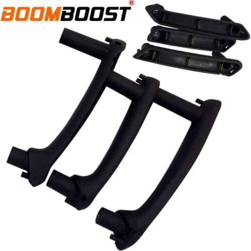 Black Interior Door Pull Grab Handle Trim Cover For VW Passat B5 1998-2005 3pcs