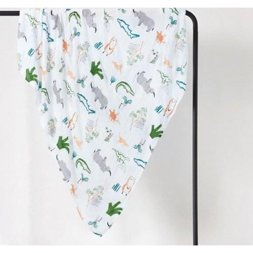 Bamboo Cotton Swaddle Wrap Muslin Blanket Newborn Infant Beautiful Print Blanket