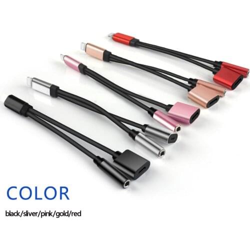 Adapter Cables For Apple Audio Charging Connector for iphone X 8 7 Plus XR 12 pro xs max to 3.5mm Headphone Adapter AUX Splitter