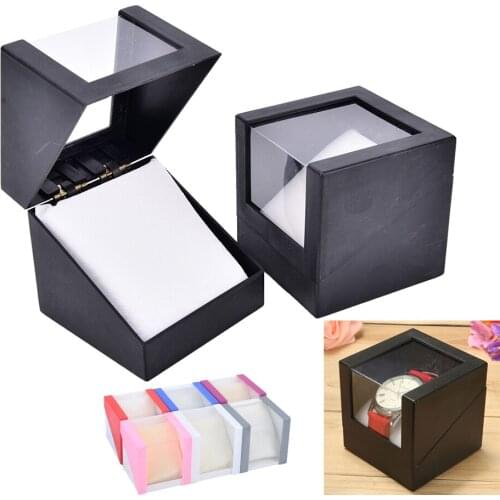 Jewelry Transparent Case Wrist Plastic Earring Display Storage Holder Walentines Day Anniversary Gift Watch Box Random color