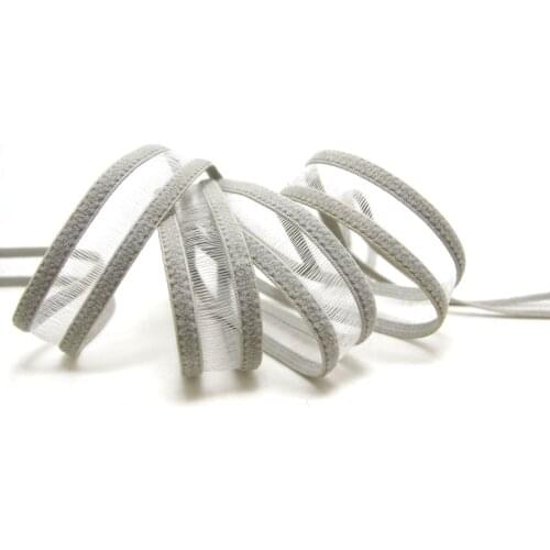 CLEARANCE|8 Yards 15mm Grey Decorative Pattern Lingerie Elastic|HeadbandSkinny Narrow Stretch