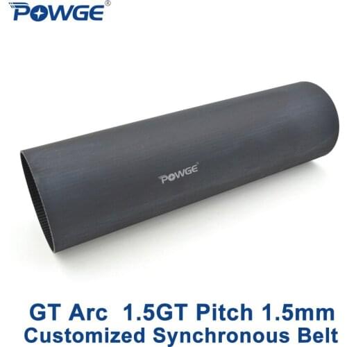 POWGE Arc Teeth GT 1.5GT Synchronous pulley pitch 1.5mm Small Backlash Customizied production all kinds of 1.5GT GT2 Timing Belt