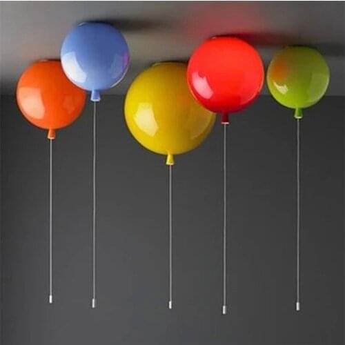 Modern Simple LED Ceiling Pendant Lamp Lights Luster Creative Cute Balloon Living Bedroom Round Cartoon Children Decoration