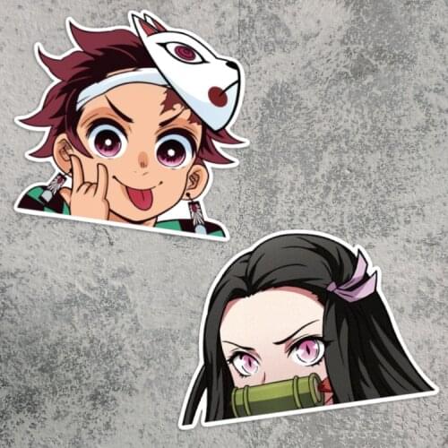 Car Styling Sticker Dirt Bike Auto Truck Dirt Bike Vans Graphics Helmet Decals for Japan Anime Tanjiro
