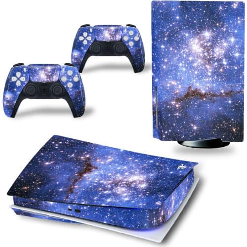 Starry Sky PS5 Standard Disc Edition Skin Sticker Decal Cover for PlayStation 5 Console & Controller PS5 Skin Sticker Vinyl