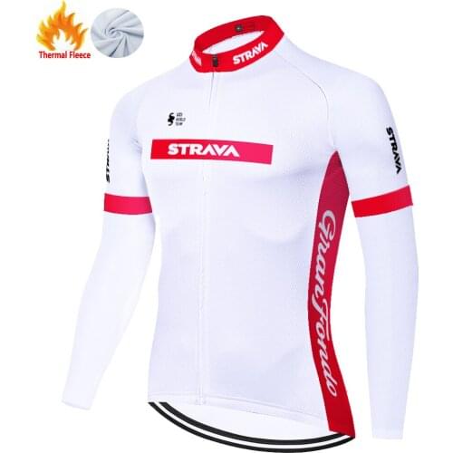 Strava Winter Thermal Fleece サイクリングジャージ 자전거져지 자전거 Maglia Uomo Cycling Roupa Masculino Jersey Ciclismo Maillot Ciclismo