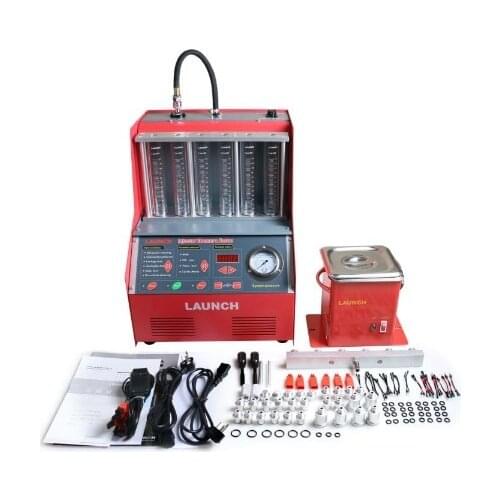 220V Original Launch CNC602A fuel injector cleaner tester cnc-602a 6jars Injecting flow test Ultrasonic cleaning