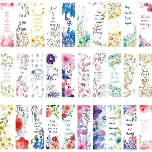 30 Pieces Flower Bookmarks 320Gsm Premium Thick Paper Material Durable Reusable Unique Design Bookmark Office Supplies
