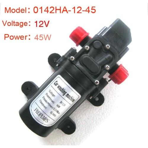 0142HA-12-45 reflux valve type push to connect Diaphragm Pump,12V 45W Dc water pump,car washing or sprayer,75m lift & 0.75mpa