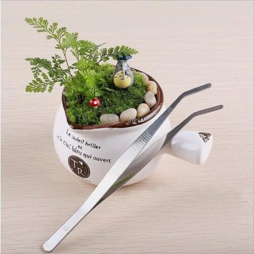 1Pcs Garden Micro Landscape DIY Tweezer Stainless Steel Succulent Plants Diamond Pain Handwork Tool Sewing hand tool portable