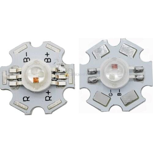 10PCS 3W RGB Color High Power LED Bead Emitter Epiled 4pins or 6pin with 20mm Star Heatsink