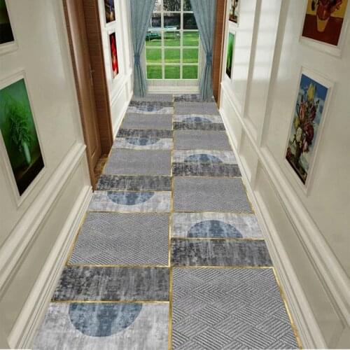 3D Long Hallway Carpet Living Room Carpets Bedroom Bedside Area Rug Anti-skid Home Corridor Floor Mat Hotel Aisle Rug Stair Mat