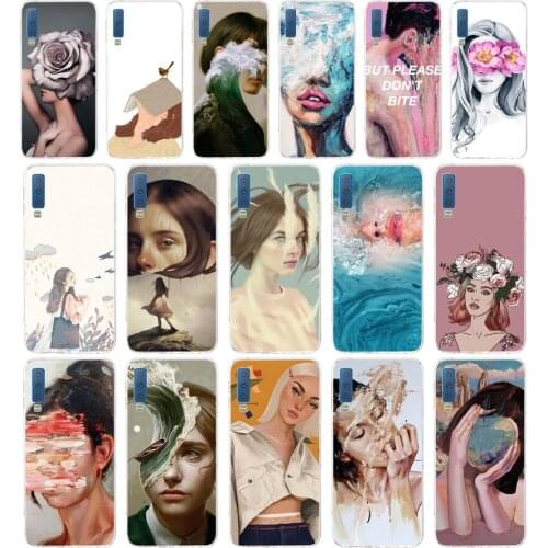 85AA Art Girl gift Soft Silicone Tpu Cover phone Case for Samsung Galaxy A6 Plus 2018 A7 2018 A9 star Lite Case