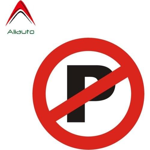 Aliauto Warning Car Sticker Reflective NO Parking Decal Accessories PVC for Rav4 Accent Jeep Vw T4 Renault Clio Saab,13cm*13cm