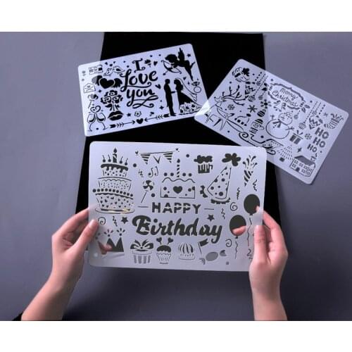 BalleenShiny Childrens Drawing Toys Mini Drawing Templates Painting Kids Toys DIY Scrapbooking Child Educational Toys Baby Gift