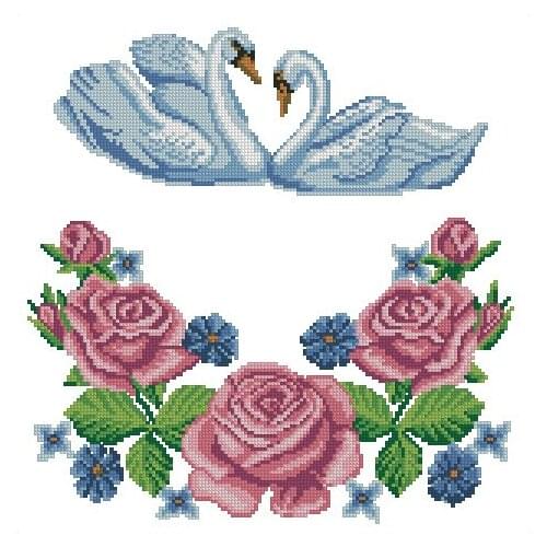 FREE delivery hot selling Top Quality counted cross stitch kit swan mate swans wedding Anniversary