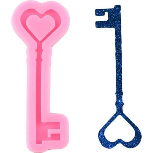 Shiny Glossy Keychain Silicone Mould Jewelry Making Necklace Molds DIY Handmade Charms Moulds Polymer Clay Pendant Mould