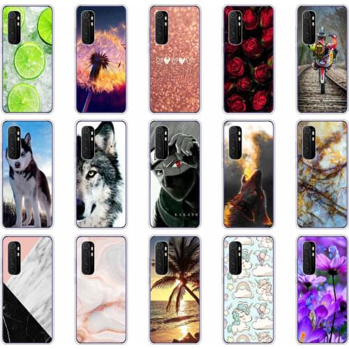 For xiaomi mi note 10 lite case 6.47"inch soft silicon tpu cover for mi note 10 lite coque bumper funda full Protective capas