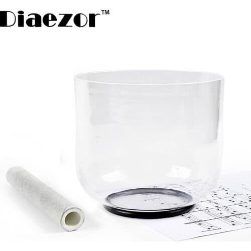 Diaezor 8"D, D# note Quartz Crystal Singing Bowls for Navel, Sexual Chakra
