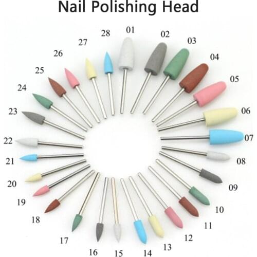 Nail Drill Set Bits Ceramic Head Nail Cuticle Polishing Manicure Tools Set New