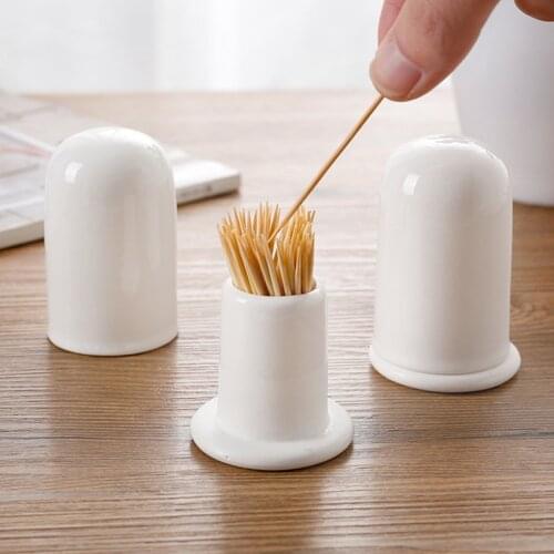 Plain white bone china toothpick holders, ceramic cute holder box, Ceramic toothpick box, toothpick case