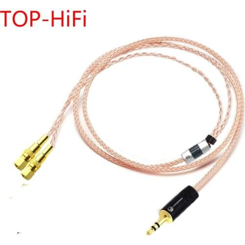 TOP-HiFi 2.5/3.5/4.4mm Balanced Single Crystal Copper Headphone Upgrade Cable for HE400 HE5 HE6 HE300 HE560 HE4 HE500 Headphone
