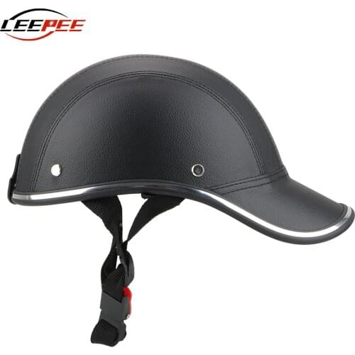 Vintage Motorcycle Half Helmet Hat Pad Mat Inner Safety Baseball Cap Motorbike Motor Accessories For Cafe Racer Chopper Scooter