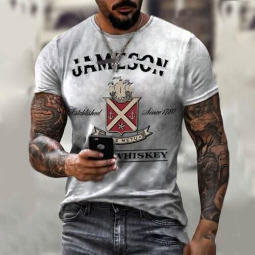 Summer new fashion mens letter printing T-shirt casual short-sleeved loose plus size T-shirt mens top 2021