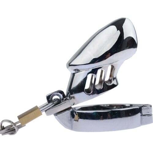 Male Chastity Device Adult Cock Cage Stainless Steel Cock Ring Sex Toys Bondage Chastity Belt Penis Ring Sex Toys for Men Gay