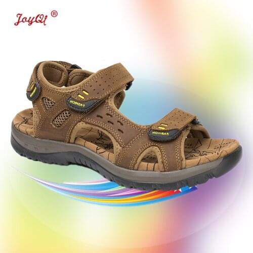 New summer mens sandals mens leather beach shoes outdoor wading 39-45 JOY-583
