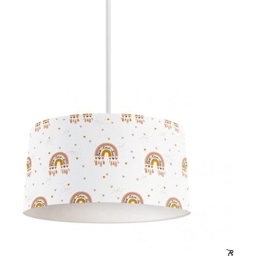 Droplet Rainbow Boy Printing Patterned Kids Baby Room Bedroom Light Pendant Lamp Chandelier