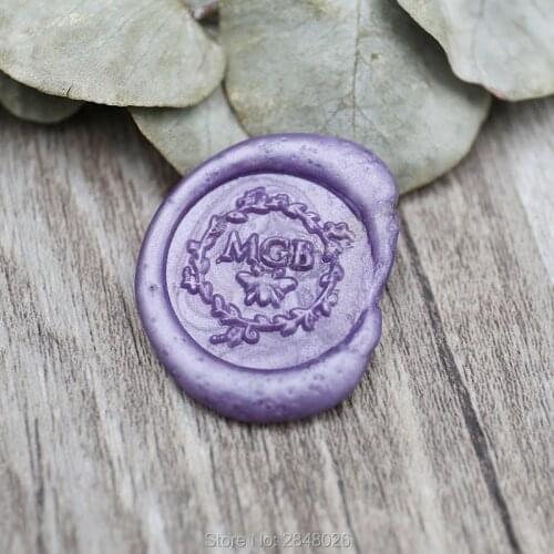 Custom initials with floral wedding wax stamp ,Custom Wax Seal Stamp Kit,personalised wedding invitation seals,wedding gift