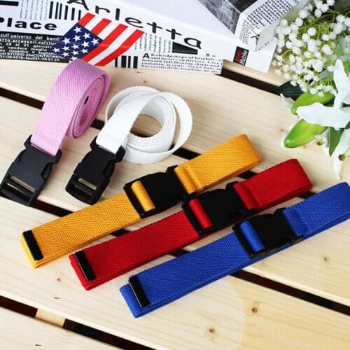 Casual Female Waist Belts Adjustable Canvas Belt For Women With Buckle Harajuku Solid Color 116cm Long Belts Ceinture Femme