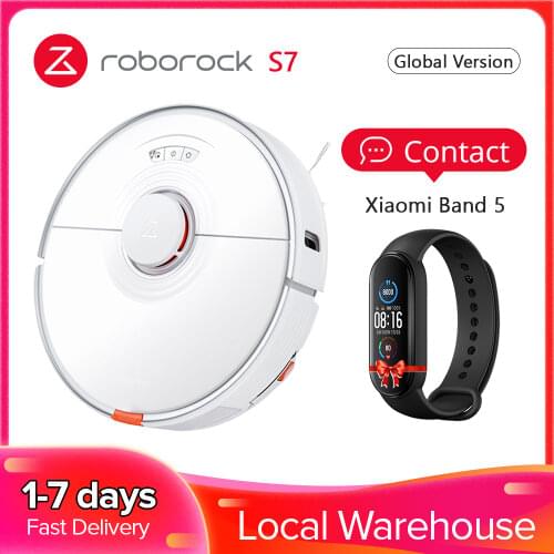 2021 newest Roborock S7 robot vacuum cleaner for home sonic mopping ultrasonic carpet clean alexa mop lifting upgrade for S5 max