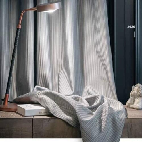 Luxurious Blackout Curtain Euro Stripe Drapery For Bedroom Living Room High-End Deco Villa Window Blinds Newest Fabric
