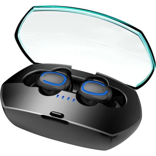 SOONHUA BT 5.0 Mini Earbud Earphone True Wireless Stereo Music Earbuds Answering Hands-Free Calls With Mic And Charging Box