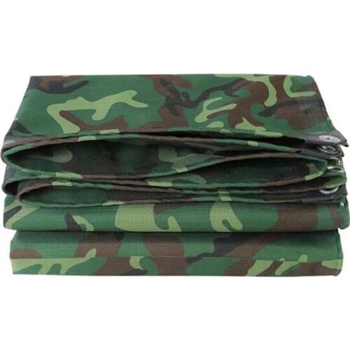 Waterproof Tarpaulin Thicken Oxford Tarp for Home Garden Outdoor Sun Shade Sail Various Size Camouflage