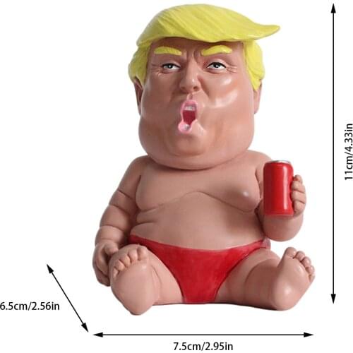 Bright Color Statue Ornaments Resin Trump Funny Model Personalized Doll Crafts Desktop/car/ Office Decor Cute Christmas Toys