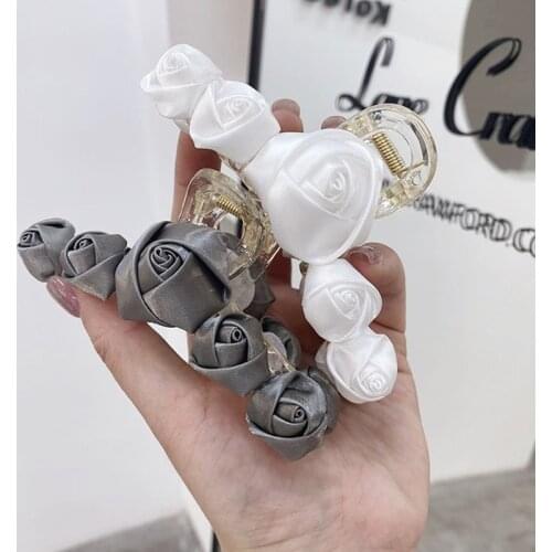 Three-dimensional flower hair claw fashion hair accessories women back head clips bath tray hairpin all-match boutique headwear
