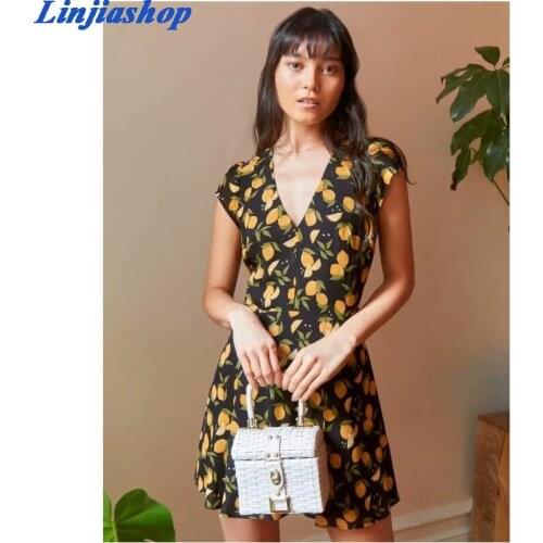 Fashion summer dress women hollow out v neck short sleeve holiday beach floral print mini dress femme vestidos