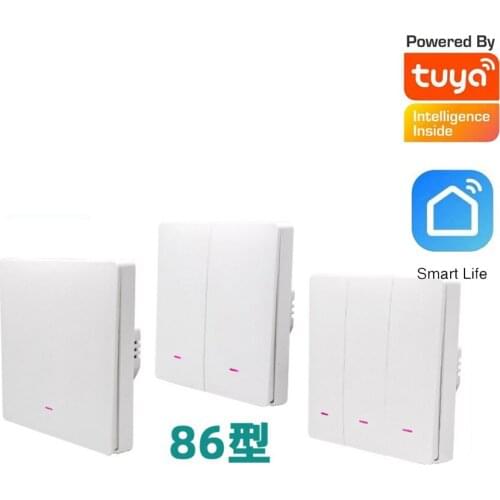 1/2/3 Gang Home use residential 2.4G WIFI Wall switch Wireless electric switch for lamp Tuya smart life APP Goolge and alexa