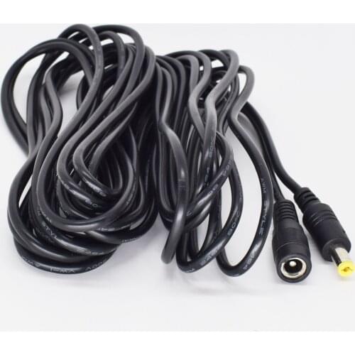 1pc 7M DC Power Supply 5.5mmx2.1mm 2.1mm Male to Female Extension Cable 22AWG